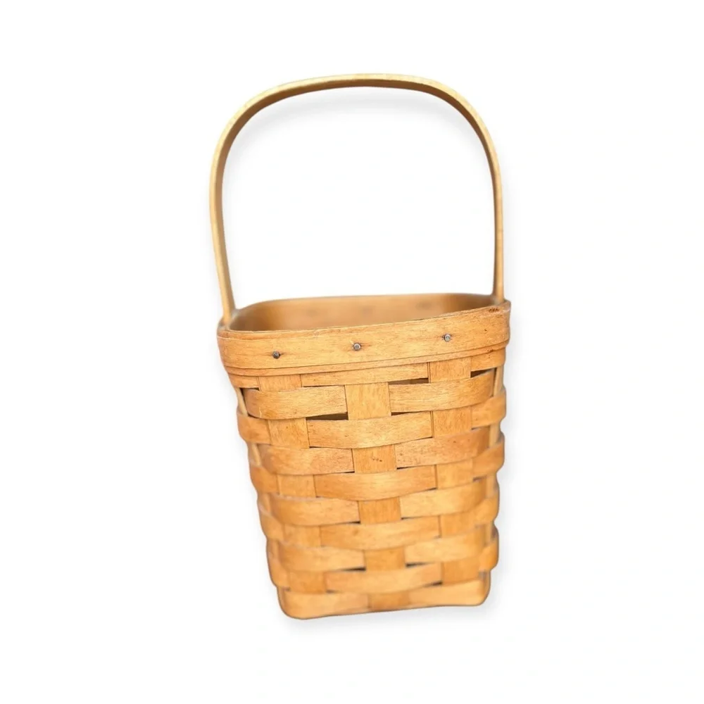 🌻Vintage Longaberger Tall Square Basket with Handle from 1995